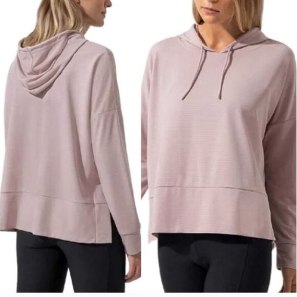 Mondetta Performance & Luxury Hoodie Soft Pink Striped Sweatshirt Size XXL - Picture 1 of 8